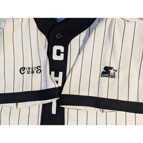 Vintage Starter 1907 MLB Chicago Cubs Baseball Jersey  Vintage Starter 1907 MLB Chicago Cubs Baseball Jersey Pinstripe 90s Large Y2k